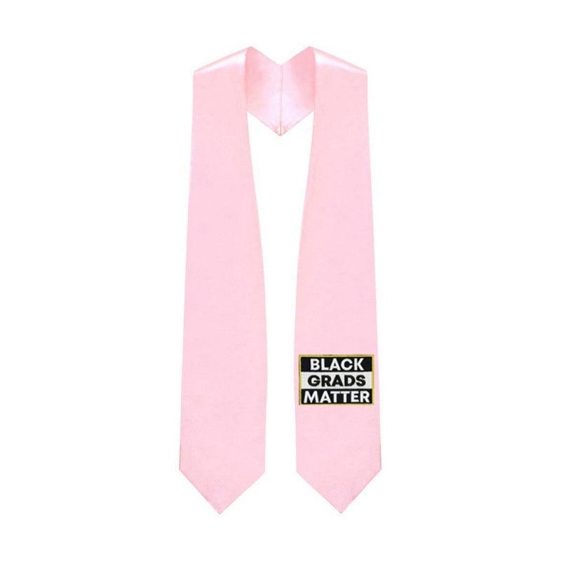Pink BLACK GRADS MATTER Graduation Stole - Graduation Cap&Gown