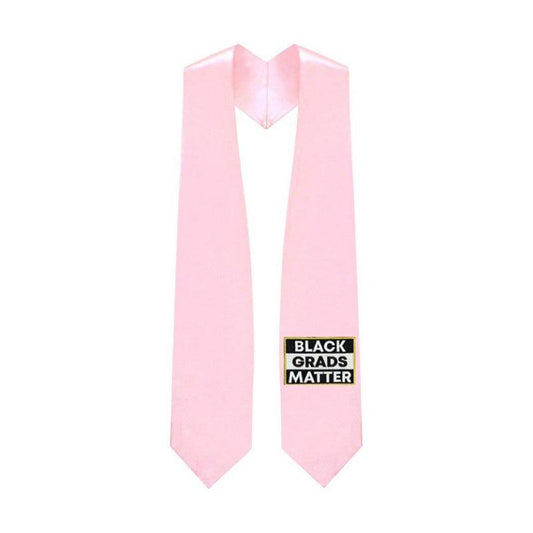 Pink BLACK GRADS MATTER Graduation Stole - Graduation Cap&Gown