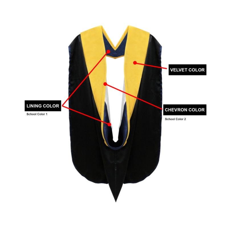 Classic Doctoral Gown & Hood Package - Graduation Cap&Gown