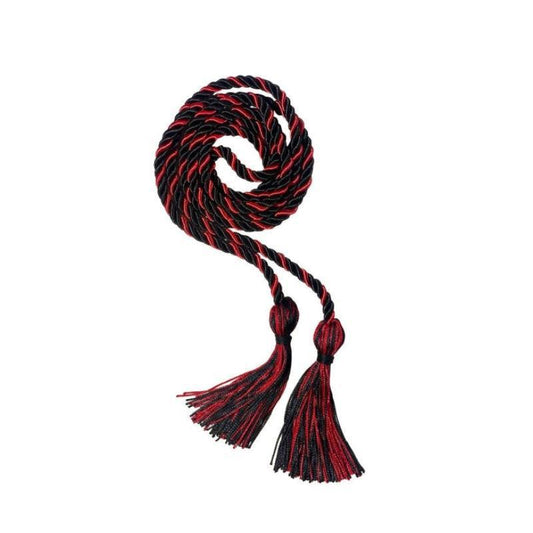 Black and Red Intertwined Elementary Honor Cord - Graduation Cap&Gown
