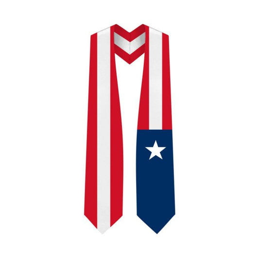 Puerto Rico Graduation Stole - Puerto Rico Flag Sash - Graduation Cap&Gown