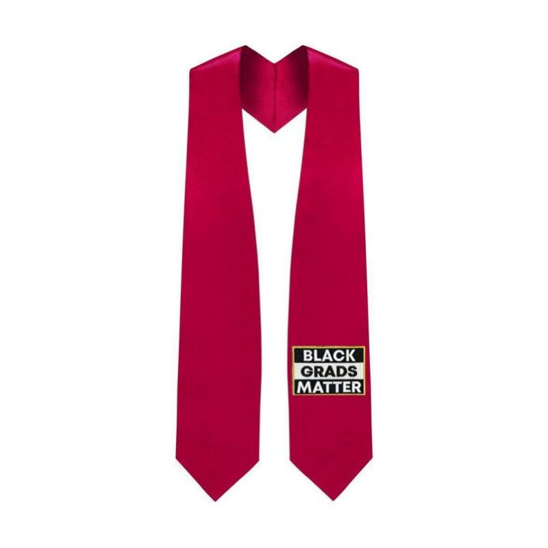 Red BLACK GRADS MATTER Graduation Stole - Graduation Cap&Gown