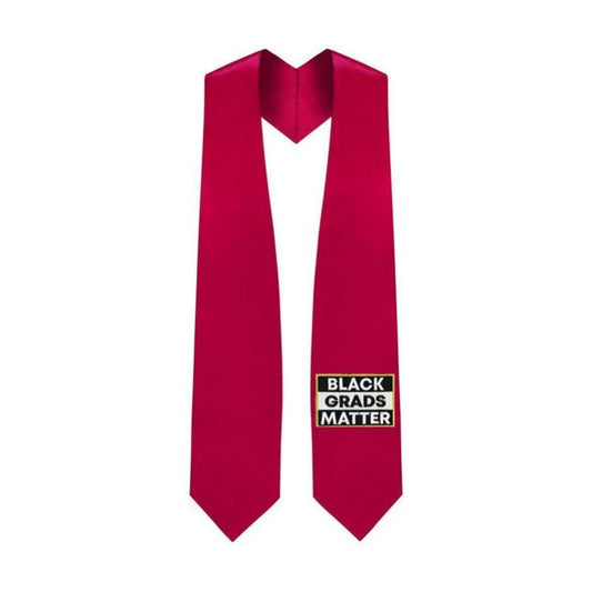 Red BLACK GRADS MATTER Graduation Stole - Graduation Cap&Gown
