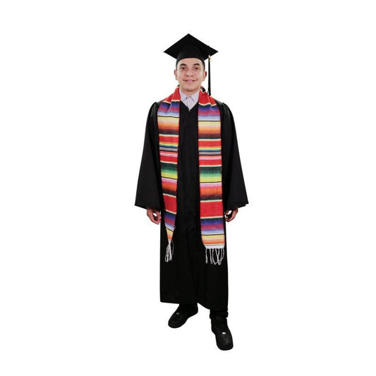 Red Mexican Serape Graduation Stole/Sash - Graduation Cap&Gown