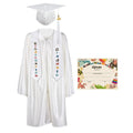 2025 Children's Graduation Gown and Cap Uniform Set with Shawl & Award - Graduation Cap&Gown