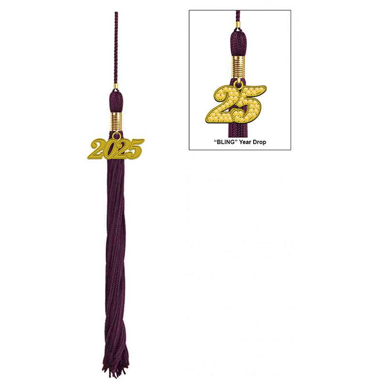 17-Color Graduation Tassel Collection with Year Charm - High Quality - Graduation Cap&Gown