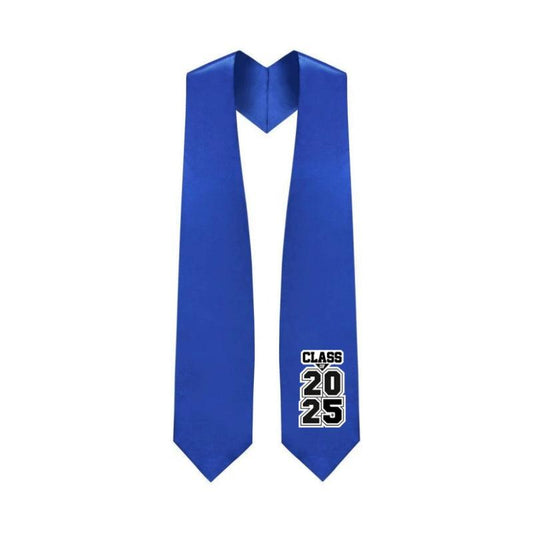 Royal Blue "Class of 2024/2025" Graduation Stole - Graduation Cap&Gown