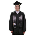 Black First Gen Proud Graduation Stole - Graduation Cap&Gown