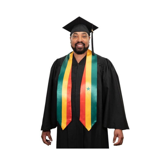 Senegal Graduation Stole - Senegal Flag Sash - Graduation Cap&Gown