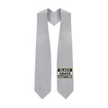 Silver BLACK GRADS MATTER Graduation Stole - Graduation Cap&Gown