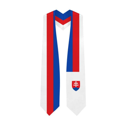 Slovakia Graduation Stole - Slovakian Flag Sash - Graduation Cap&Gown