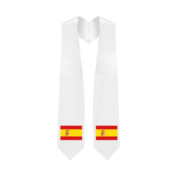 Spain Embroidered Patch Stole - Spanish Flag Patch Sash - Graduation Cap&Gown