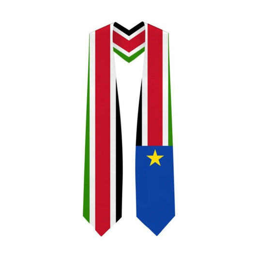 South Sudan Graduation Stole - South Sudan Flag Sash - Graduation Cap&Gown