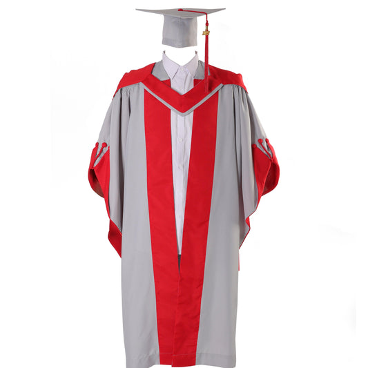 Deluxe UK Doctorate Graduation Gown Set - Graduation Cap&Gown