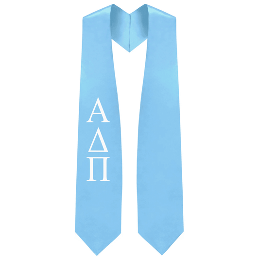 Alpha Delta Pi Greek Lettered Stole - Graduation Cap&Gown