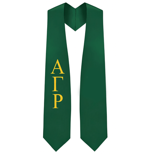 Alpha Gamma Rho Greek Lettered Stole - Graduation Cap&Gown