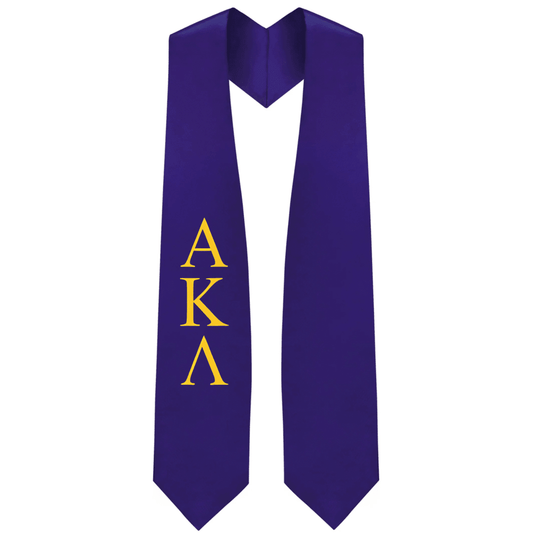 Alpha Kappa Lambda Greek Lettered Stole - Graduation Cap&Gown