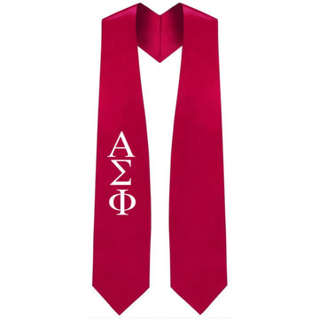 Alpha Sigma Phi Greek Lettered Stole - Graduation Cap&Gown