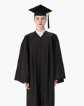 Deluxe Fluted Bachelor Graduation Gown Cap Tassel Package - Graduation Cap&Gown