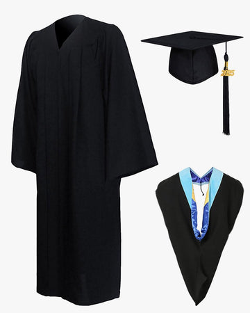Economy Bachelor Graduation Cap Gown Hood Package - Graduation Cap&Gown