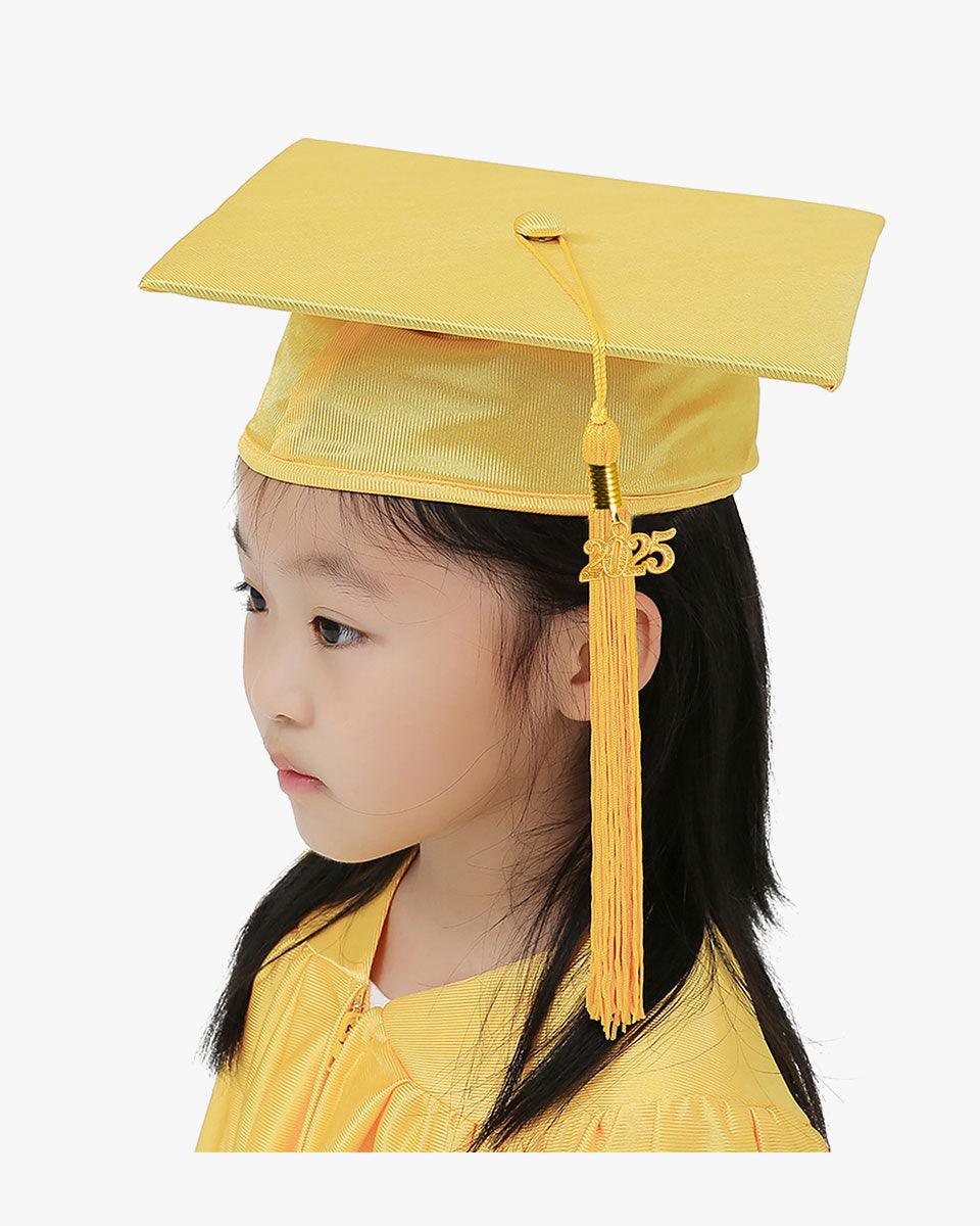 Shiny Kindergarten Graduation Cap with Tassel-12 Colors Available - Graduation Cap&Gown