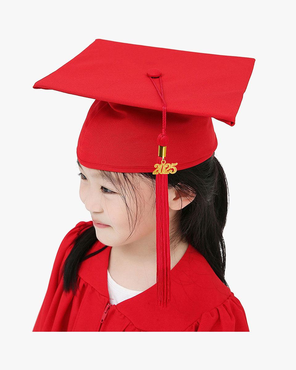 Matte Kindergarten Graduation Cap with Tassel-12 Colors Available - Graduation Cap&Gown