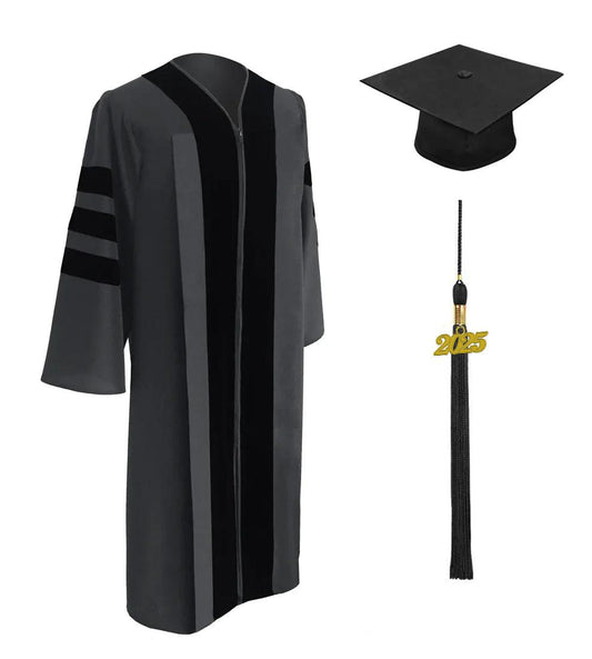 Classic Doctoral Cap & Gown - Academic Regalia - Graduation Cap&Gown