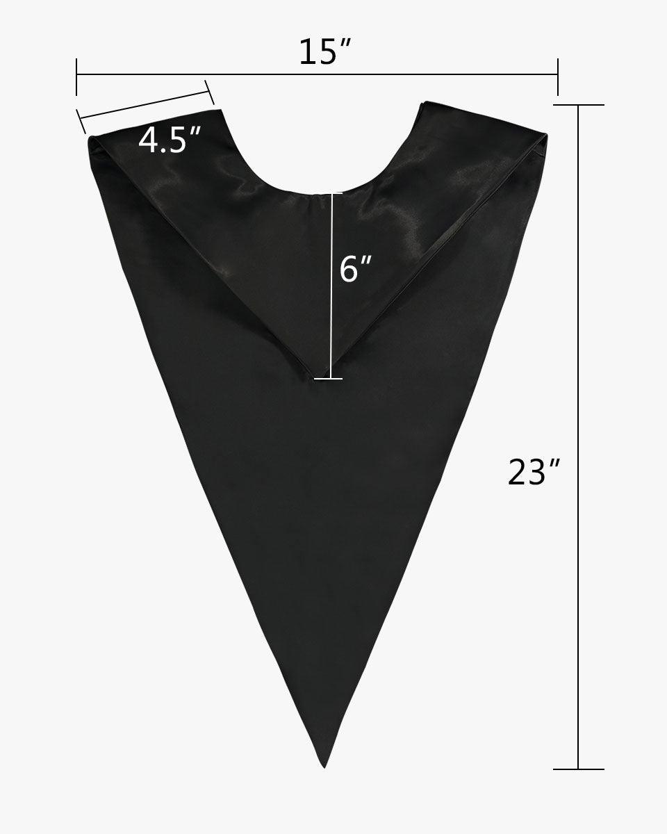Traditional One Color V Stoles - 10 Colors Available - Graduation Cap&Gown