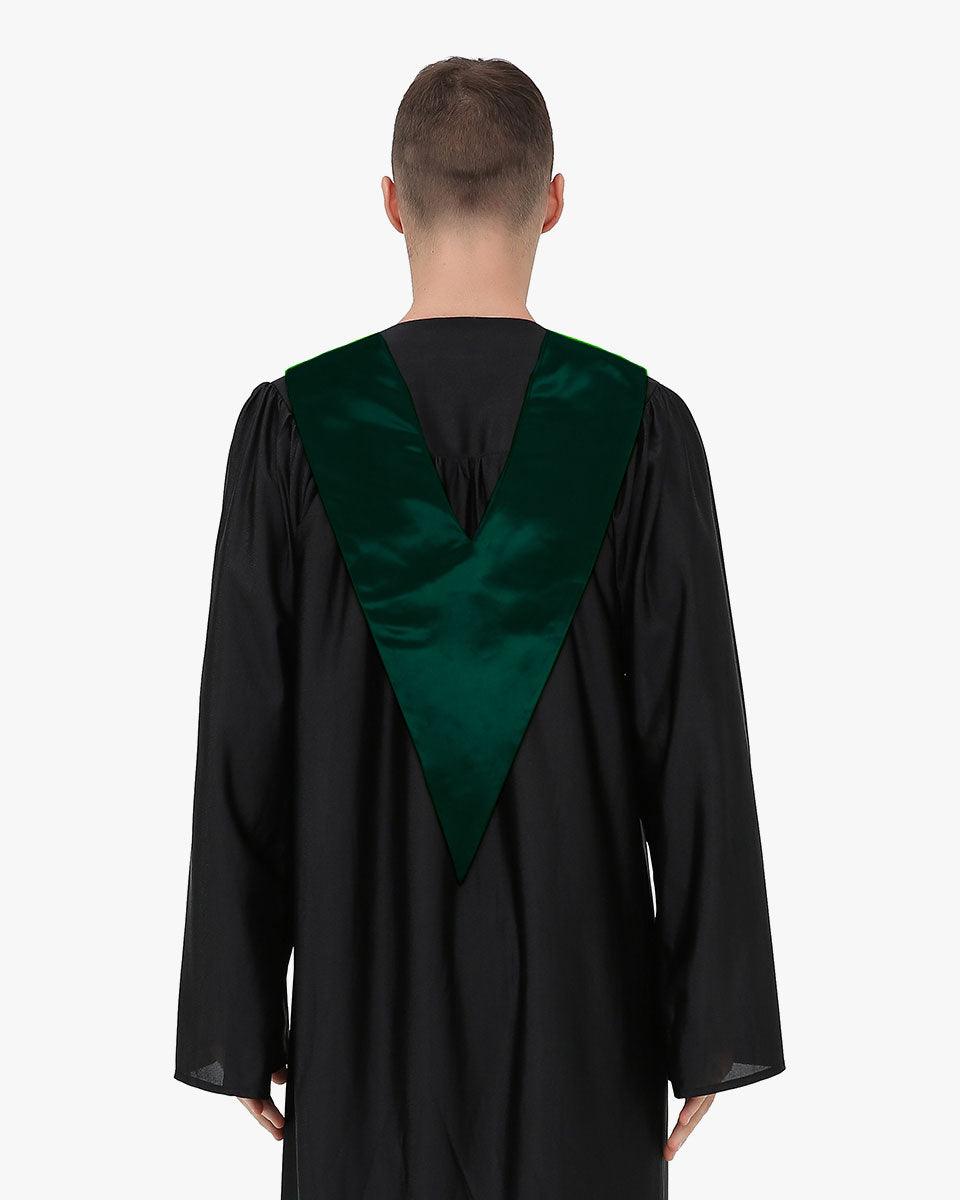 Traditional One Color V Stoles - 10 Colors Available - Graduation Cap&Gown