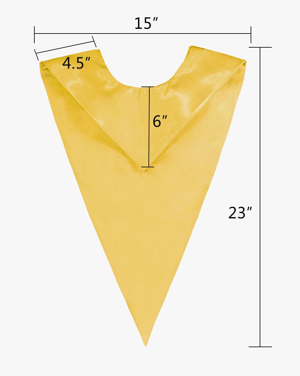 Traditional One Color V Stoles - 10 Colors Available - Graduation Cap&Gown