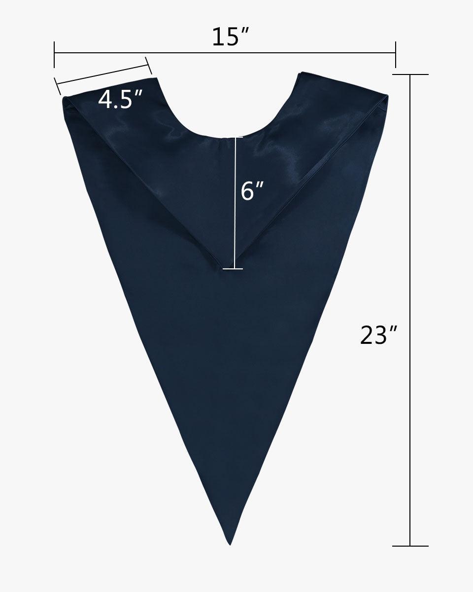 Traditional One Color V Stoles - 10 Colors Available - Graduation Cap&Gown