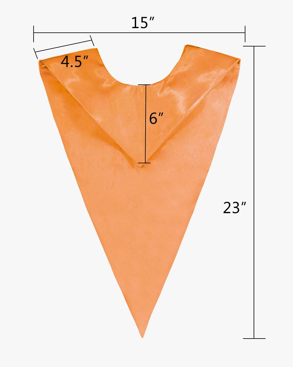 Traditional One Color V Stoles - 10 Colors Available - Graduation Cap&Gown