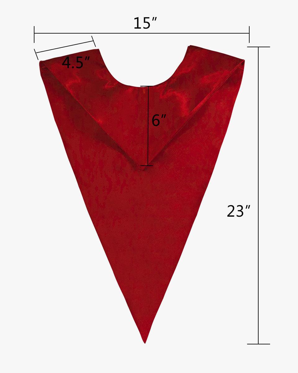 Traditional One Color V Stoles - 10 Colors Available - Graduation Cap&Gown