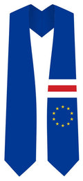 Cape Verde Graduation Stole - Cape Verde Flag Sash - Graduation Cap&Gown