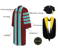 Custom Doctoral Graduation Tam, Gown & Hood Package Doctorate Regalia - Graduation Cap&Gown