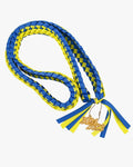 Graduation Braided Ribbon Lei with 2024 Year Charm - Graduation Cap&Gown