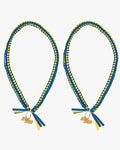 Graduation Braided Ribbon Lei with 2024 Year Charm - Graduation Cap&Gown