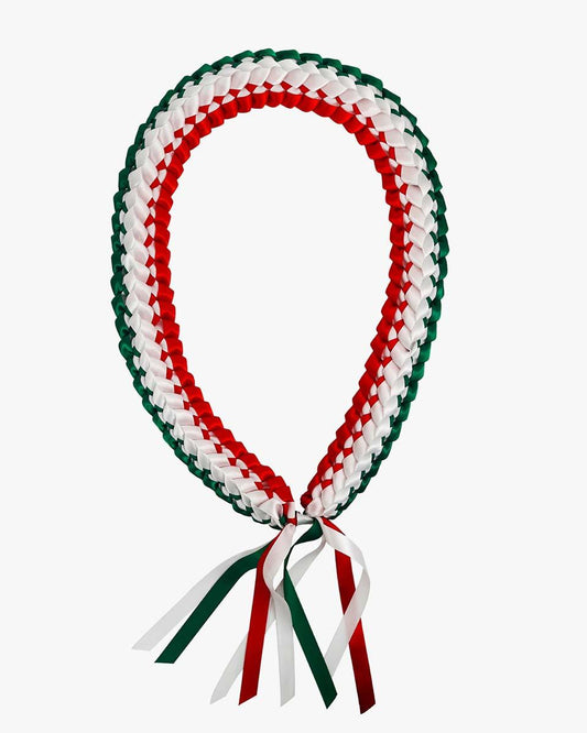 Graduation Leis with National Flag Color Ribbon Lei Braided Necklace - Graduation Cap&Gown