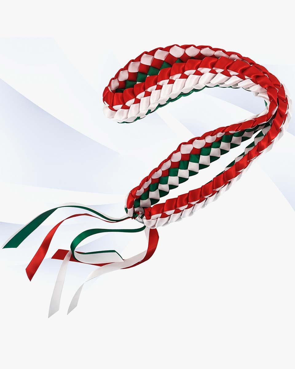 Graduation Leis with National Flag Color Ribbon Lei Braided Necklace - Graduation Cap&Gown
