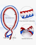 Graduation Leis with National Flag Color Ribbon Lei Braided Necklace - Graduation Cap&Gown