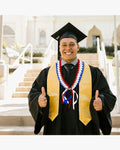 Graduation Leis with National Flag Color Ribbon Lei Braided Necklace - Graduation Cap&Gown