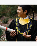 Graduation Leis with 2024 Embroidery Ribbon Lei Braided Necklace - Graduation Cap&Gown