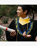Graduation Leis with 2024 Embroidery Ribbon Lei Braided Necklace - Graduation Cap&Gown
