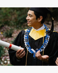 Graduation Leis with 2024 Embroidery Ribbon Lei Braided Necklace - Graduation Cap&Gown