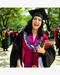 Graduation Leis with 2024 Embroidery Ribbon Lei Braided Necklace - Graduation Cap&Gown