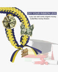 Graduation Braided Ribbon Lei with 2024 Year Charm - Graduation Cap&Gown