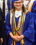 Graduation Braided Ribbon Lei with 2024 Year Charm - Graduation Cap&Gown