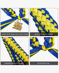 Graduation Braided Ribbon Lei with 2024 Year Charm - Graduation Cap&Gown