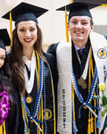 Graduation Braided Ribbon Lei with 2024 Year Charm - Graduation Cap&Gown