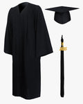High School Premium Matte Graduation Cap, Gown, Tassel & Imprinted Diploma Cover Package - Graduation Cap&Gown